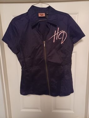 Harley-Davidson Shirt with Pink Embellished Logo